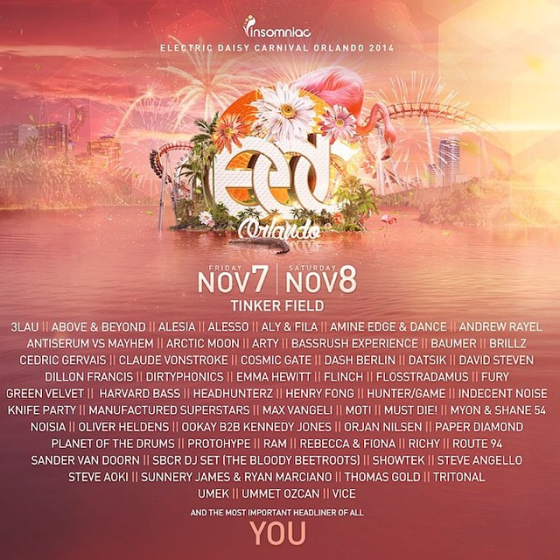 EDC Orlando 2014 Official Lineup