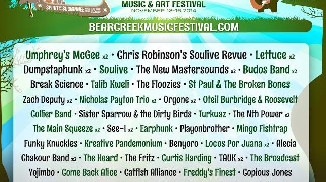 Bear Creek Music Festival Preview 2014