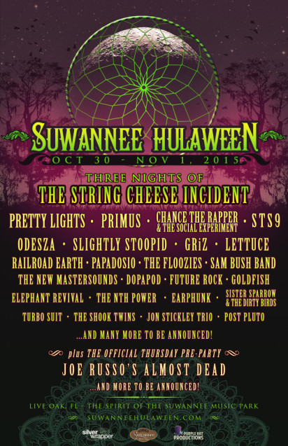 Suwannee Hulaween 2015 lineup