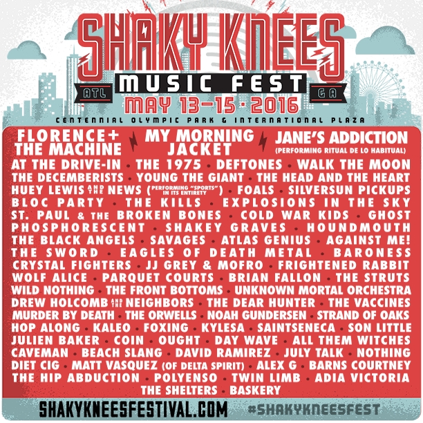 shaky knees lineup 2016