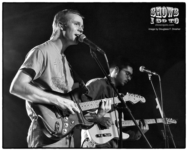 Pinegrove performing at their record release show at the Old Mogul Theatre in Montclair, NJ February 26, 2016.