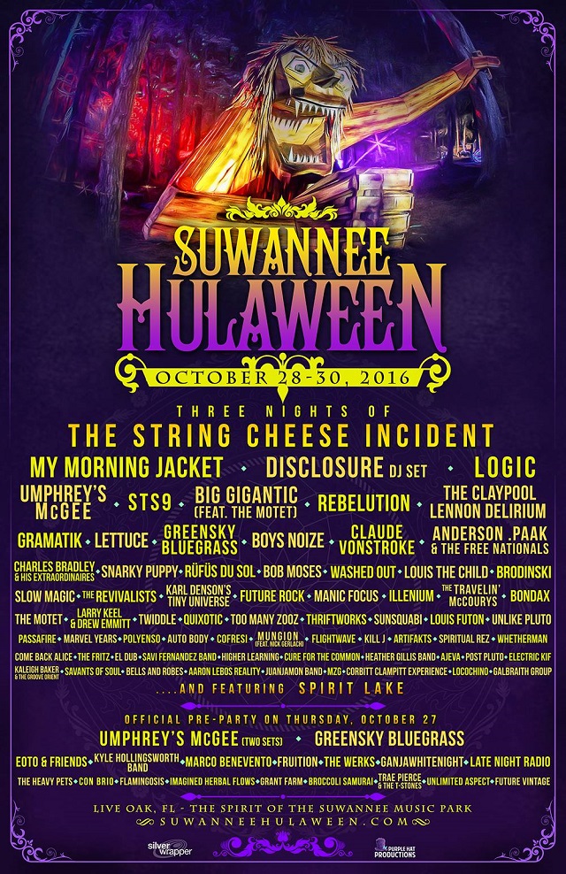 Suwannee Hulaween Lineup 2016