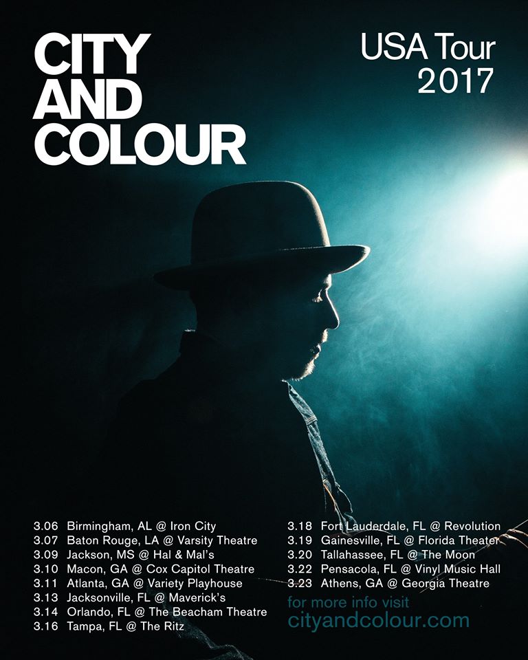 City and Colour Florida Tour 2017