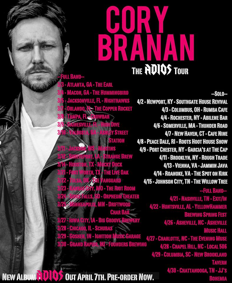 Cory Branan Tour Dates 2017