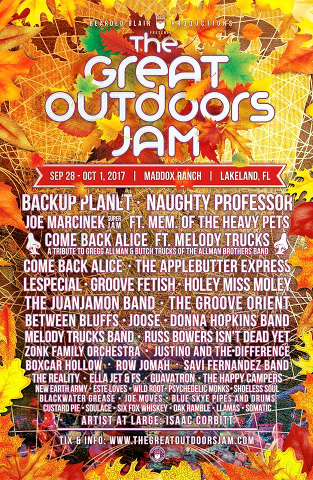 Great Outdoors Jam Lineup 2017