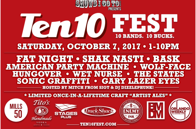 Ten 10 Fest Lineup 2017 Lineup With Sponsors NEW 8-24-17