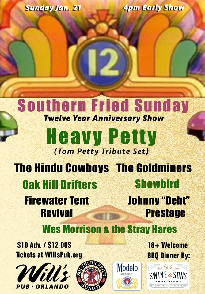 Southern Fried Sunday Heavy Petty Will's Pub Orlando FL