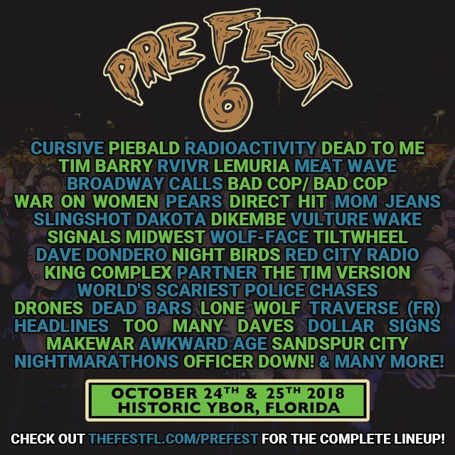 PRE-FEST 6 Ybor City Tampa Lineup 2018