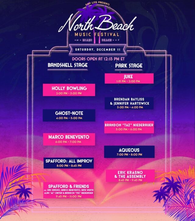 North Beach Music Festival Schedule
