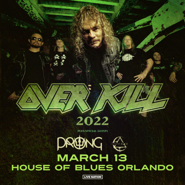 Overkill Concert Tickets Orlando 2022 Overkill Band