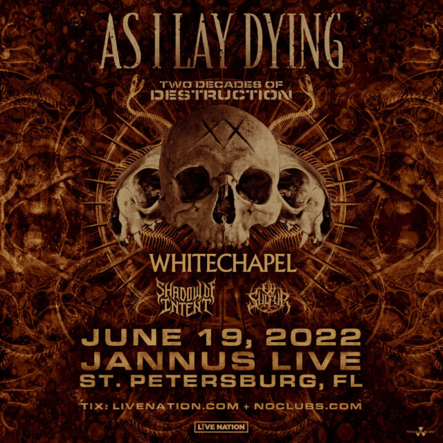 As I Lay Dying Concert Tickets Tampa 2022