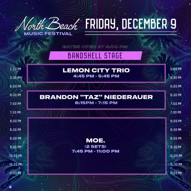 North Beach Miami Music Festival Friday Schedule 2022