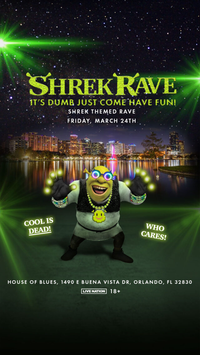 Shrek Rave Orlando 2023 Tickets Story