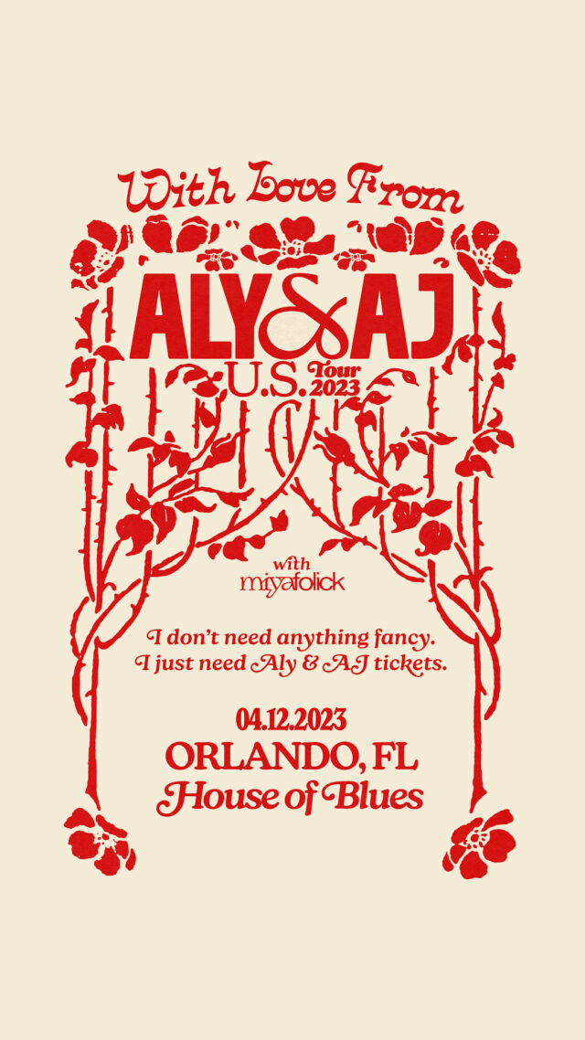 Aly and AJ Tickets Orlando 2023 Story