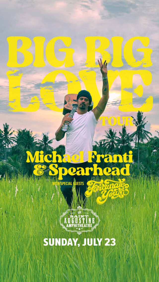 Michael Franti Tickets St Augustine 2023 - IG Story