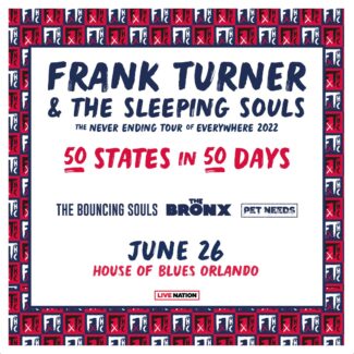 Frank Turner Concert Tickets Orlando 2022