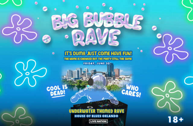 Big Bubble Rave SpongeBob Rave Orlando 2023 Giveaway
