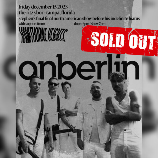 Anberlin Tampa 2023 - Night 2 Sold Out