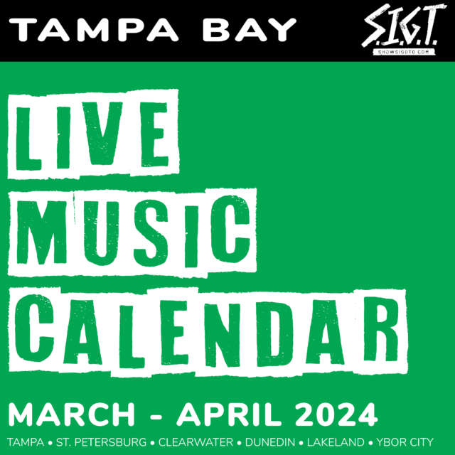 Tampa Bay Live Music Calendar March 2024