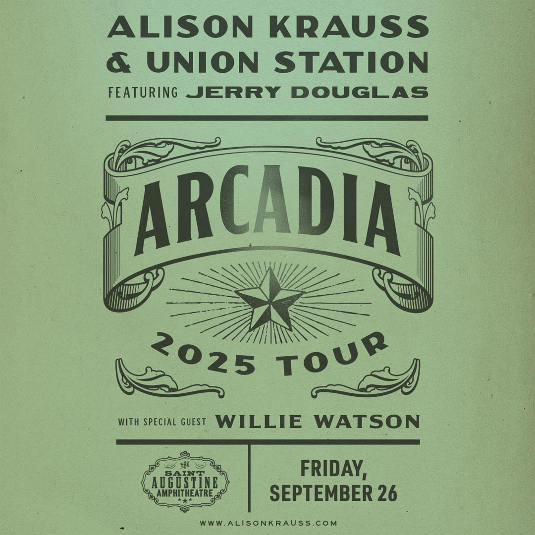 Alison Krauss St Augustine 2025