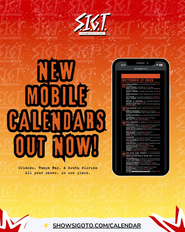 florida live music calendar october 2025