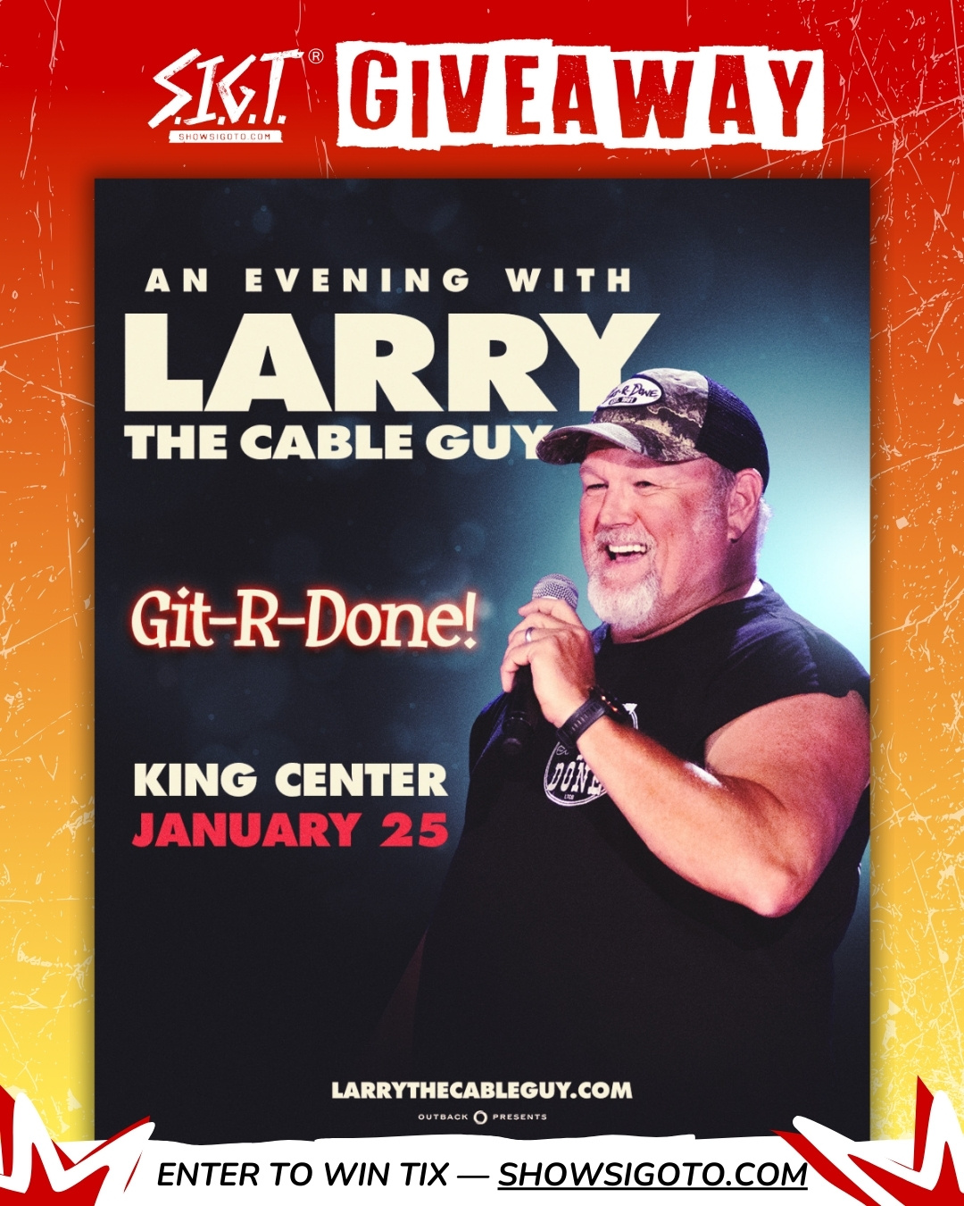 Larry The Cable Guy Melbourne Giveaway 2026