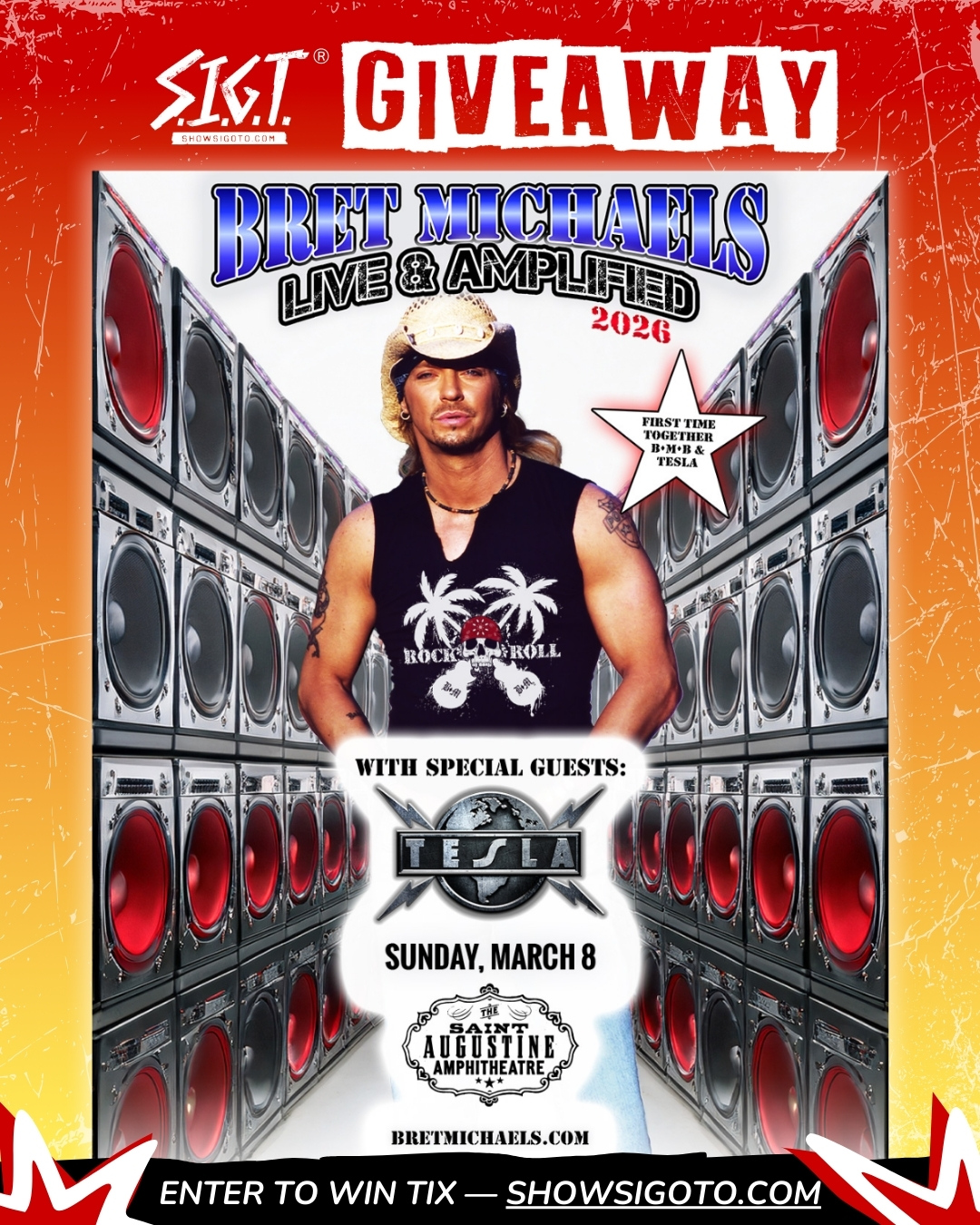Bret Michaels St Aug Giveaway 2026