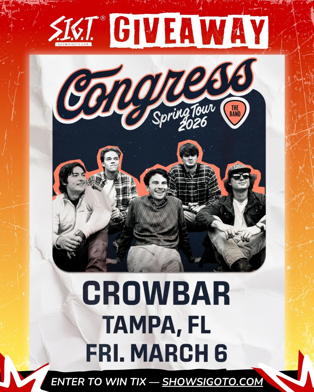 Congress The Band Tampa Giveaway 2026