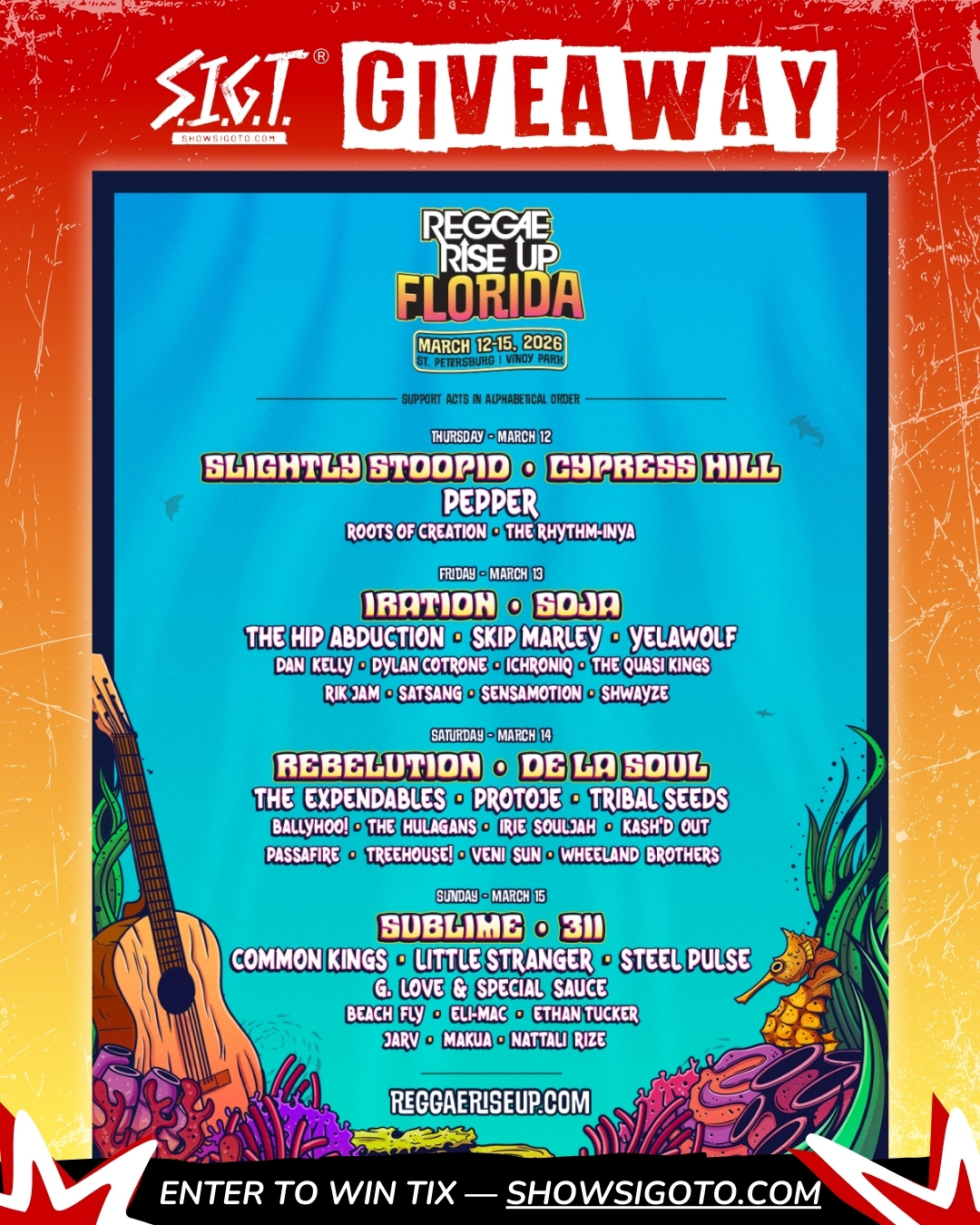 Reggae Rise Up Florida Giveaway 2026