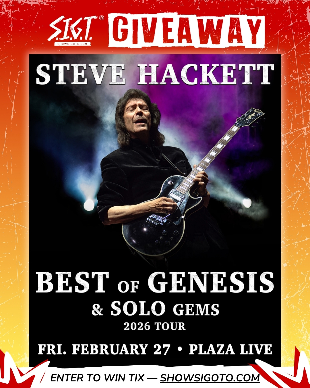Steve Hackett Orlando Giveaway 2026