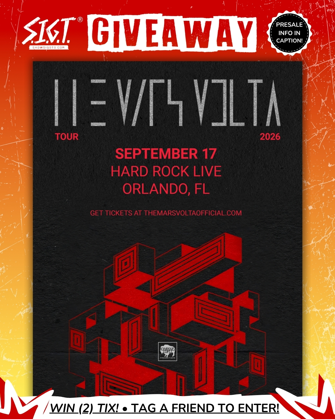 The Mars Volta 2026 Giveaway