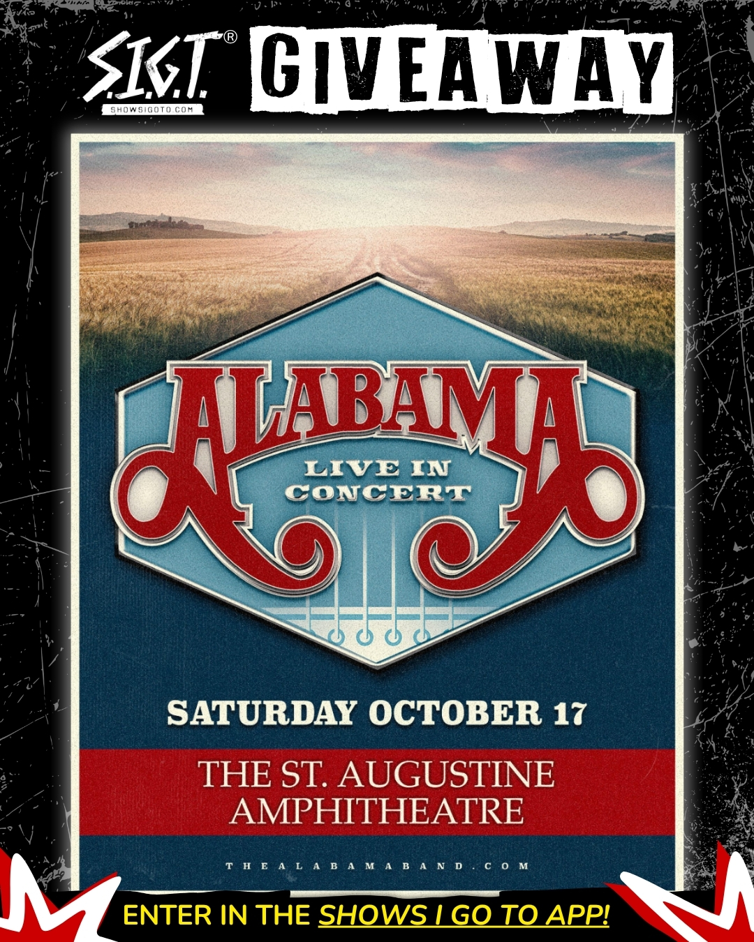 Alabama St. Augustine 2026 ticket giveaway flyer