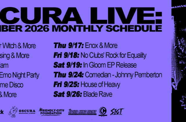 Oscura Live September 2026 Monthly Banner