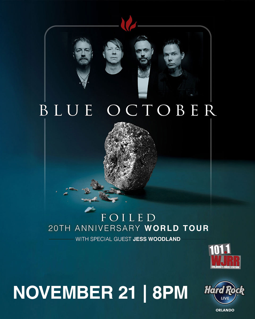Blue October at Hard Rock Live Orlando, November 21, 2026