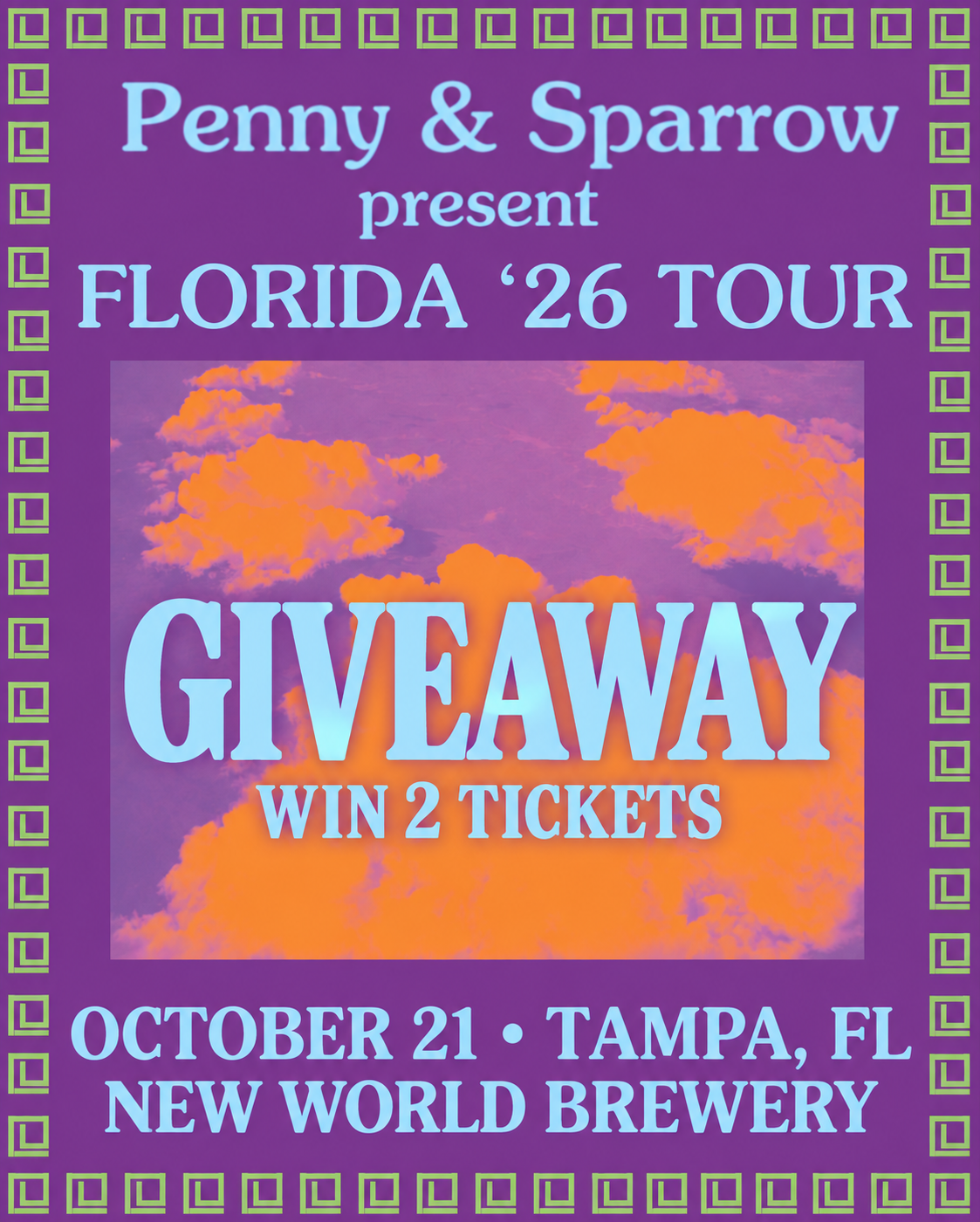 Penny and Sparrow Tampa giveaway — October 21 at New World Brewery