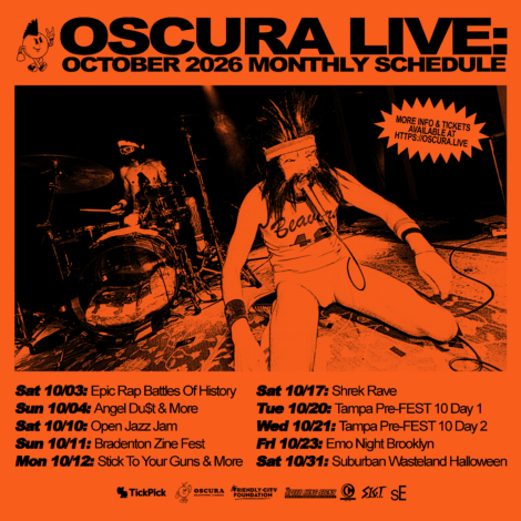 Oscura Live October 2026 monthly schedule