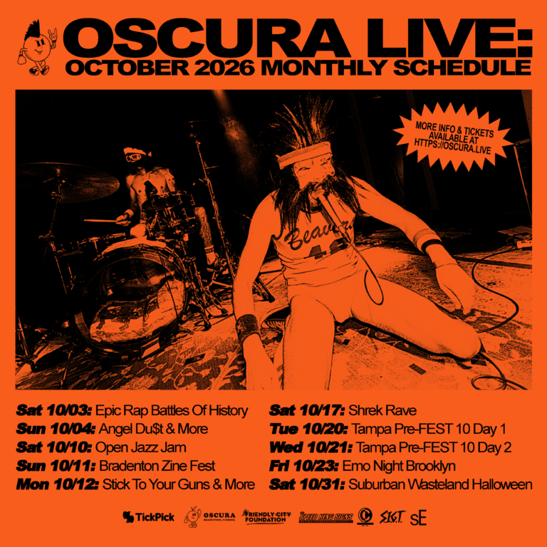 OSCURA LIVE — October 2026 Shows & Ticket Giveaways in Bradenton