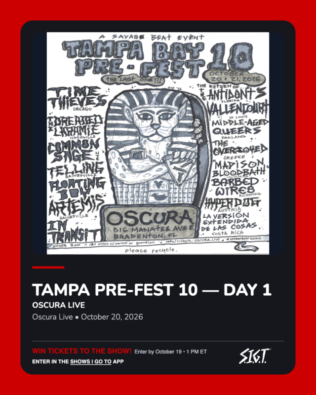 Tampa Pre-FEST Day 1 — Oscura